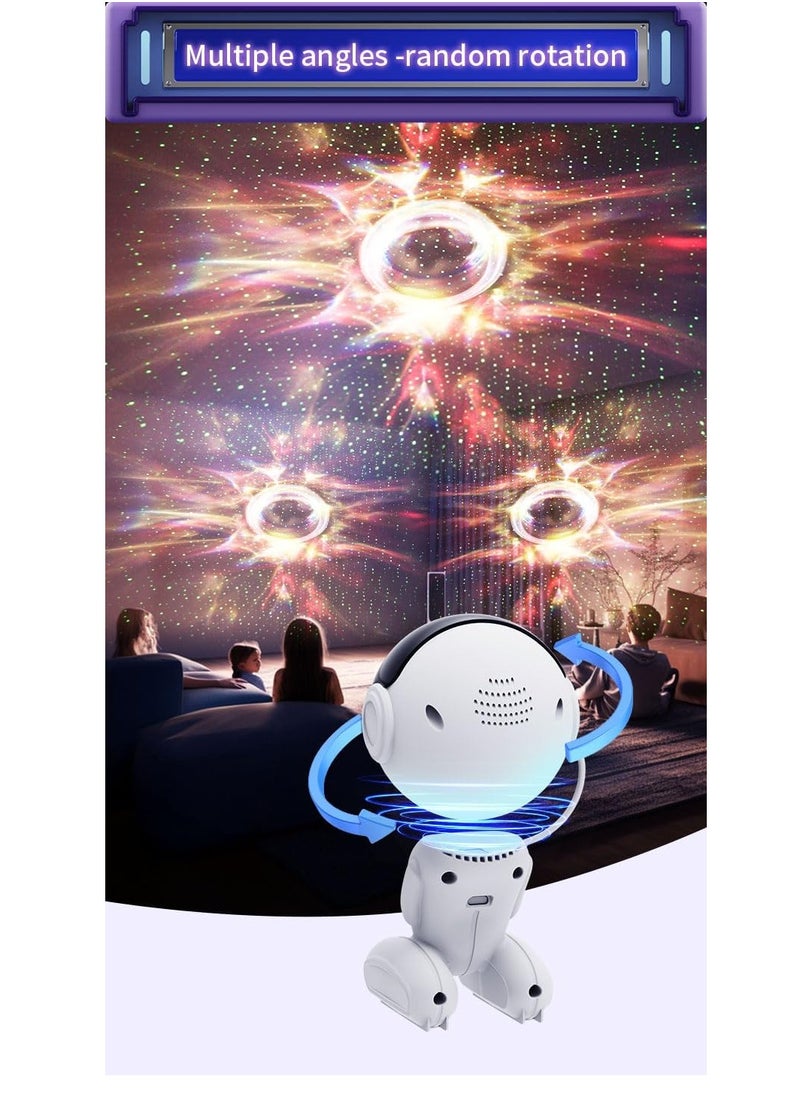 Starry sky projector night light projector robot galaxy projector magnetic head 14 color starry sky light with remote control children's nebula star light