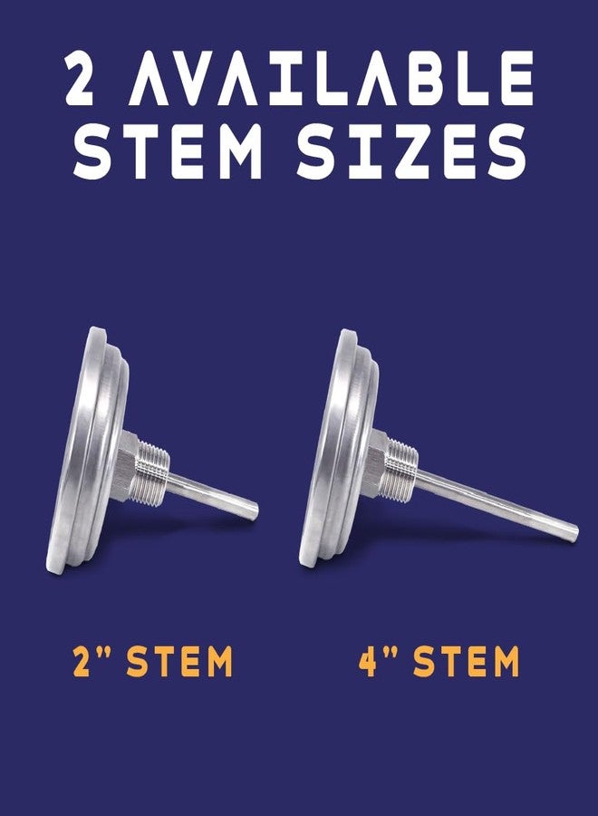 CONCORD 3" Stainless Steel Thermometer for Home Brewing (4" Stem) - Image 5