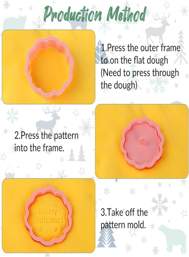 Skytail 16pc Christmas Cookie Cutter Set 3D Xmas Tree Gingerbread Man Snowman Snowflake Santa Cutters for Baking Biscuits Cookie Stamp Chocolate Fondant Cake Decoration Cupcake Topper Party Snacks - Image 4