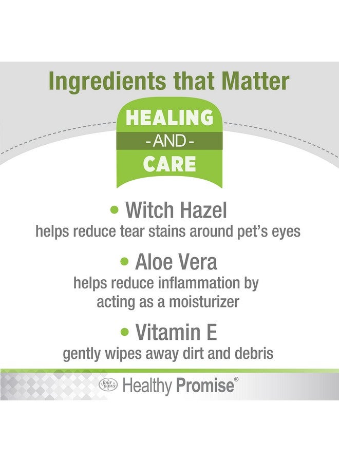 Four Paws Healthy Promise Grooming Pet Eye Cleaning Wipes for Dogs & Cats, 35 Count - Image 4