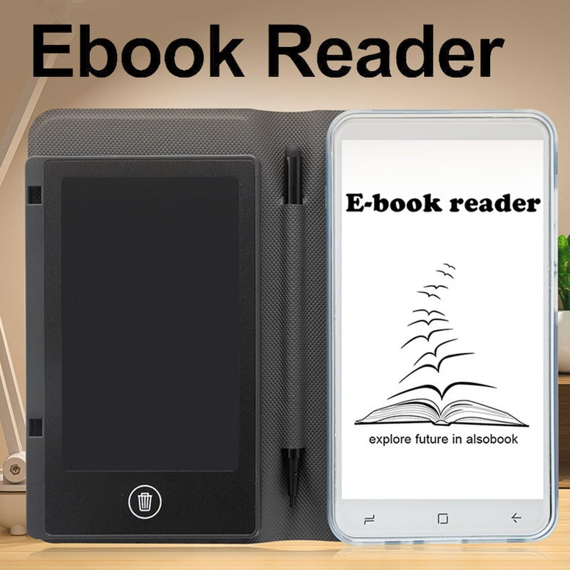 Diyeeni قارئ كتب إلكترونية مع لوحة كتابة، قارئ إلكتروني بحجم 5 بوصات لنظام أندرويد 5.1 مع ذاكرة 1+8 جيجابايت، كاميرا ومكبرات صوت مدمجة، غلاف واقي، للكتابة والقراءة والاجتماعات والدراسة - Image 2