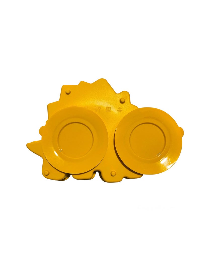 هايلاند طبق تغذية للأطفال من السيليكون بتصميم ديناصور أصفر - Image 2