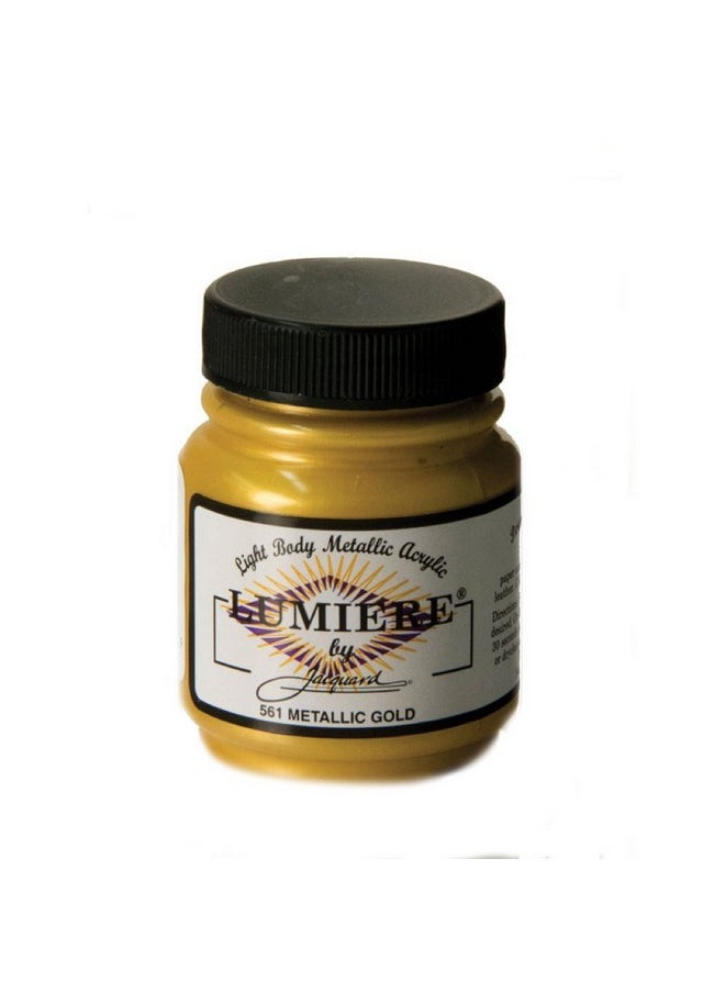 Jacquard - Lumiere Metallic And Pearlescent Paint 2.25 Oz 561 Metallic Gold - Image 1