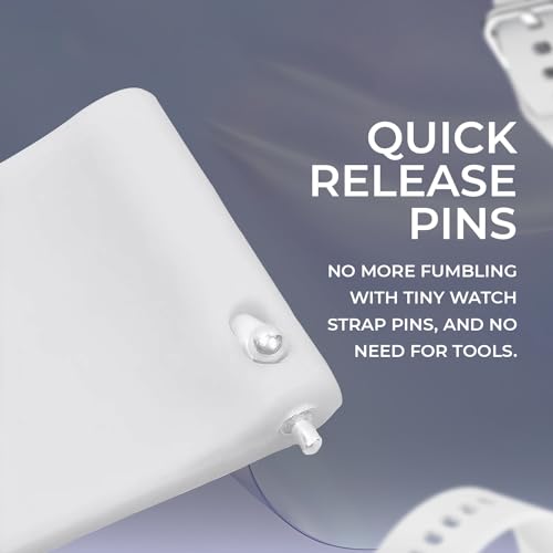 PunnkFunnk Punnk Funnk Silicone 19mm Replacement Band Strap with Metal Buckle Compatible with ColorFit Pulse, ColorFit Pro 2, Boat Storm Smart Watch & Watches with All 19mm Lugs(White) - Image 5