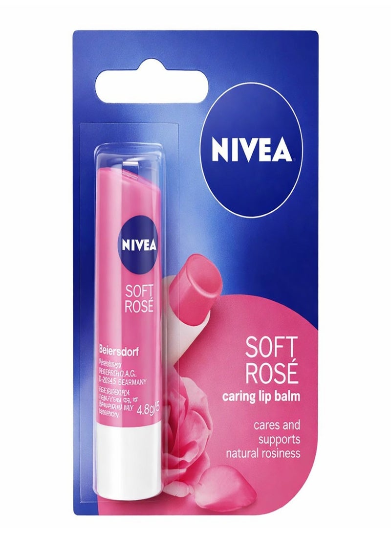 NIVEA Soft Rosé Caring Lip Balm – Natural Rosy Tint & Deep Moisture - Image 1