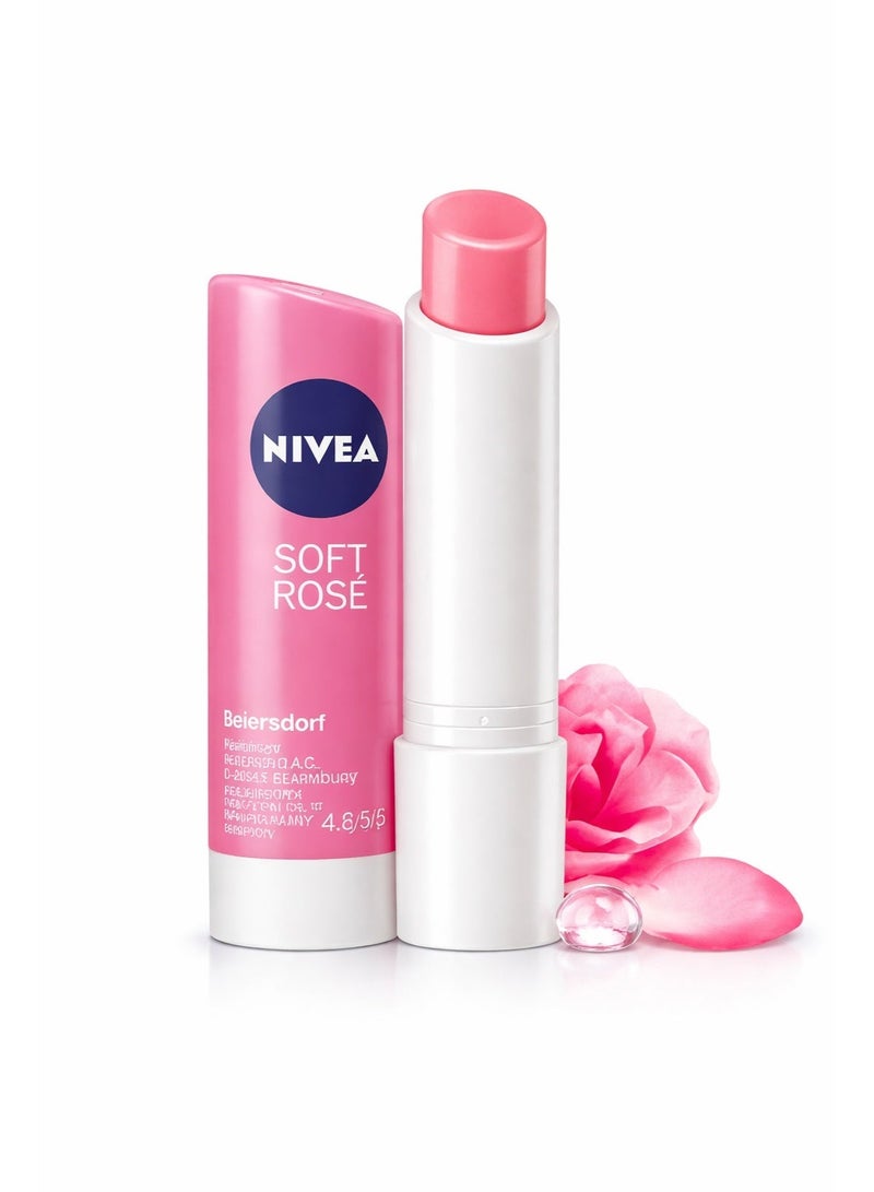 NIVEA Soft Rosé Caring Lip Balm – Natural Rosy Tint & Deep Moisture - Image 2