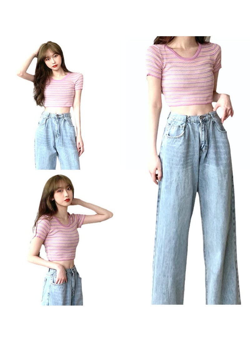 Generic 4 Pack Rhinestone Jean on Pins Adjustable Waist Buckle Extender on Detachable Jean on Pin No Sewing Required Instant on for Pants  - Image 2
