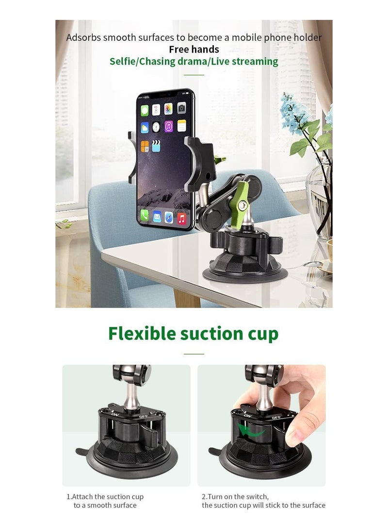 REBENUO Universal Ball Head Arm for Phone New 360° Rotating Car Phone Holder Mount - Image 3