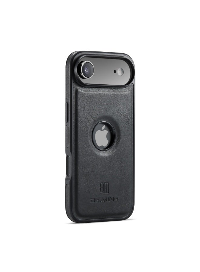 ديجمينغ جراب حماية خلفي جلد صناعي مع فتحة شعار مضاد للصدمات متوافق مع   Iphone 17 Air (اسود) - Image 4