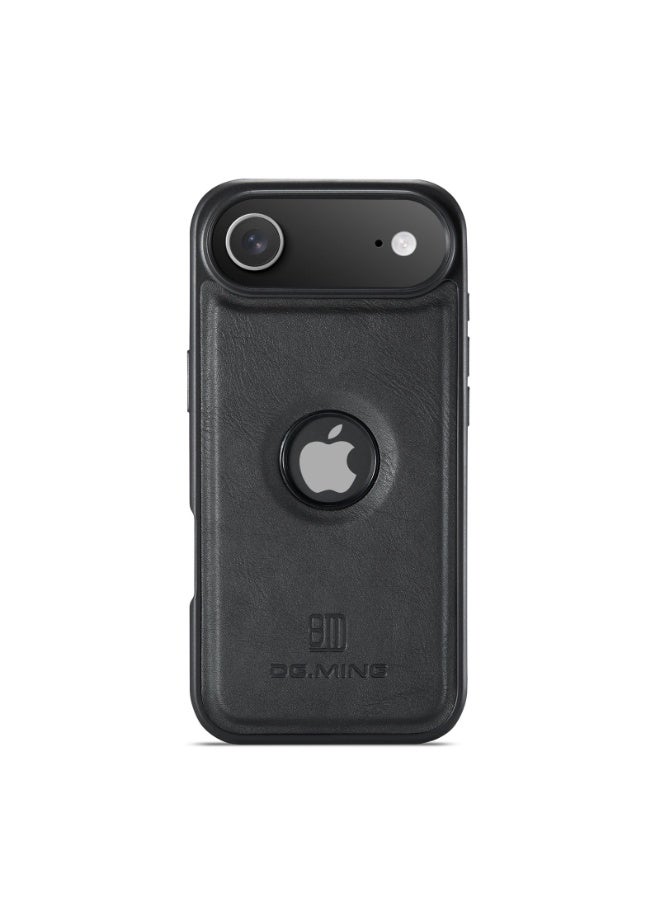 ديجمينغ جراب حماية خلفي جلد صناعي مع فتحة شعار مضاد للصدمات متوافق مع   Iphone 17 Air (اسود) - Image 3