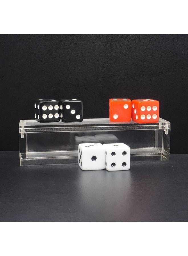 lasenersm 1 Piece Dice Display Box Acrylic Dice Display Case Acrylic Dice Storage Box Magnetic Dice Box for Game Dice, Transparent - Image 3