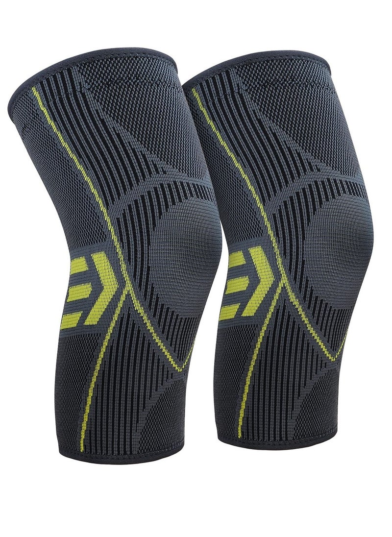 SYOSI Knee Braces for Knee Pain 2 pack, Knee Brace, Knee Compression Sleeve Support for Women & Men, Running, Gym, Hiking, Arthritis,   Joint Pain Relief, Sports, Injury Recovery  - Image 1