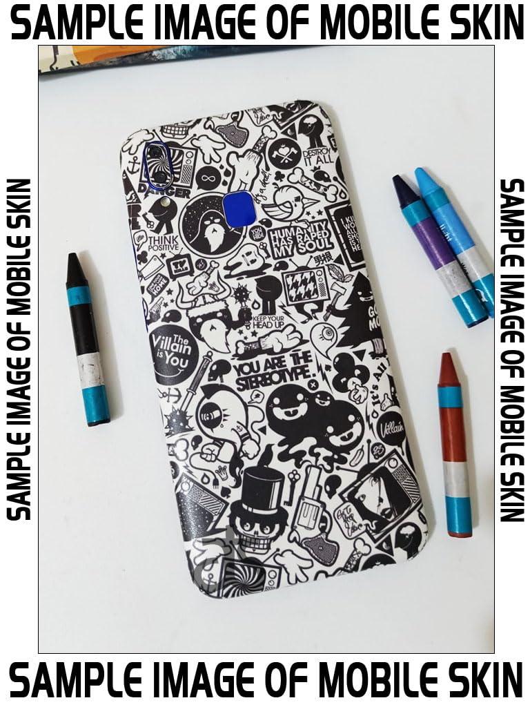 AtOdds - Full Body Back Screen Guard Protector Film - Lamination Wrap Skin Sticker for OnePlus 12 (5G) | Scratchproof Matte Finish (Design -B&W Graffiti) - Image 2