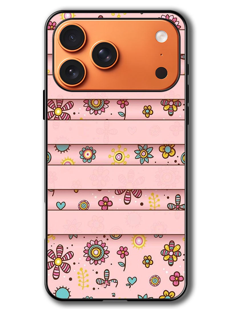 Theodor Case Compatible with Apple iPhone 17 Pro Max 6.9 Inch Protection Shockproof Bumper Cover Small Flowers - Image 1