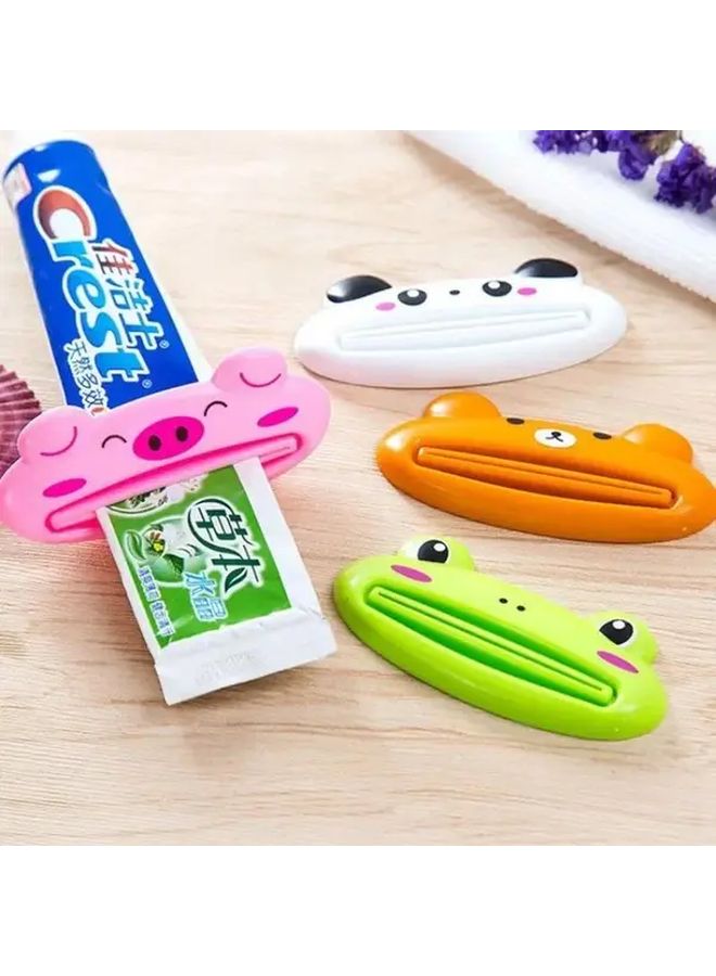 2pcs Pink Animal Shaped Toothpaste Squeezer For Cosmetics And Facial Cleanser - Image 1