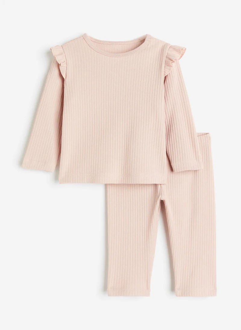 اتش اند ام Ribbed Cotton Set