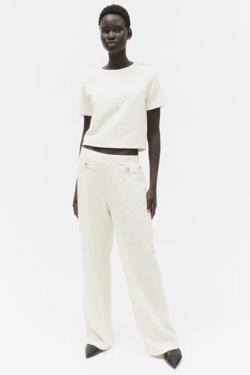 H&M Short Bouclé Top