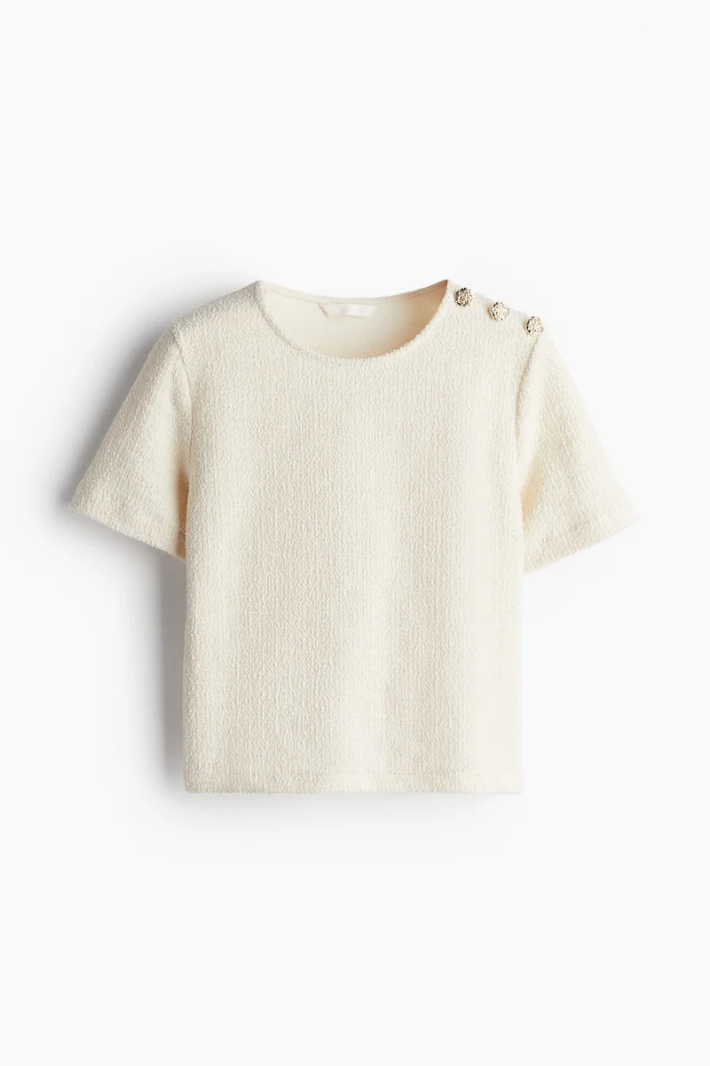 H&M Short Bouclé Top