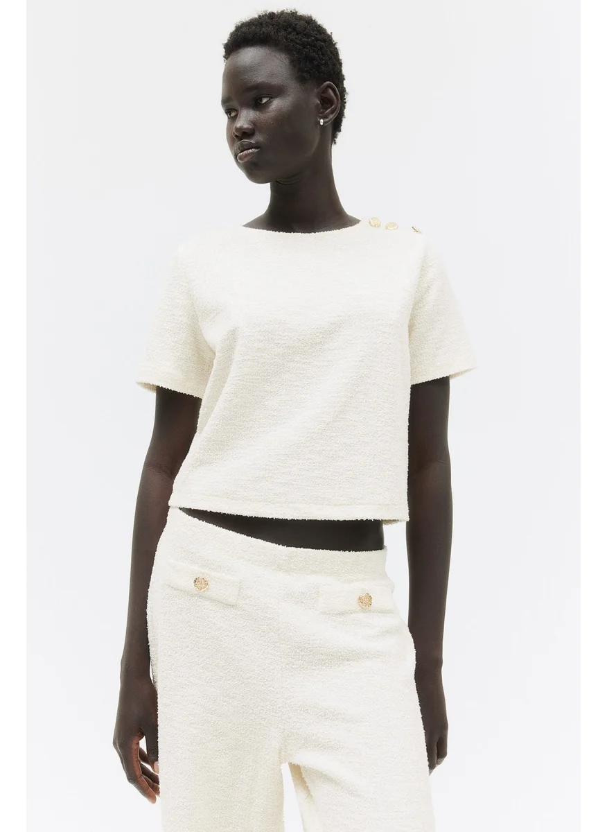 اتش اند ام Short Bouclé Top