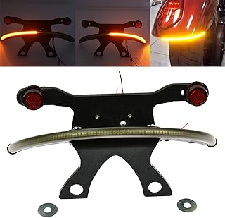 HDBUBALUS HDBUBALUS LED Fender Amber Smoked Lens Tail Light Bracket Fit for Victory Vegas 2003-2017  - Image 1