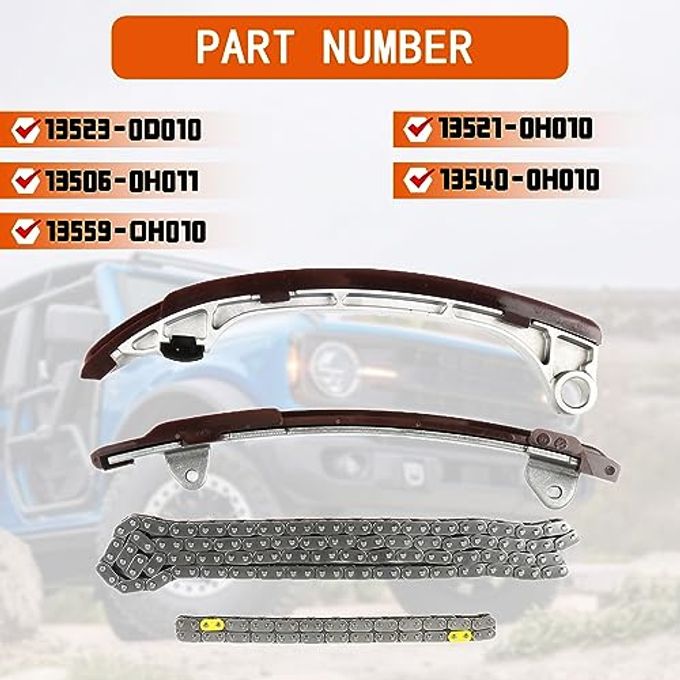 Daysyore Engine Timing Chain Kit Fits for 2001-2011 Camry Corolla Xrs Highlander Matrix Rav4 Solara 2.4L for Scion TC XB 2.4L for Pontiac VIBE 2.4L for Lexus HS250H 2.4L Engine, With 1 Year Warranty - Image 3