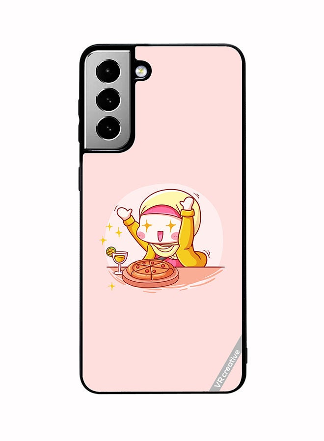 VR CREATIVE Protective Case Cover For Samsung Galaxy S21 FE 5G Cute Hijabi Babe Design Multicolour - Image 1