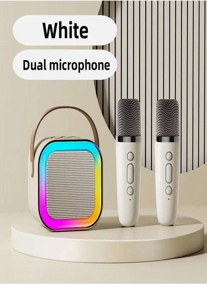 LIVVY Mini Karaoke Machine The Color of the Product Will Be a Surprise, for Kids Girls, Birthday Gift Toys for Ages 4-8, Portable Speaker with 2 Wireless Microphones for Singing Parties and Outdoor Play  - Image 4