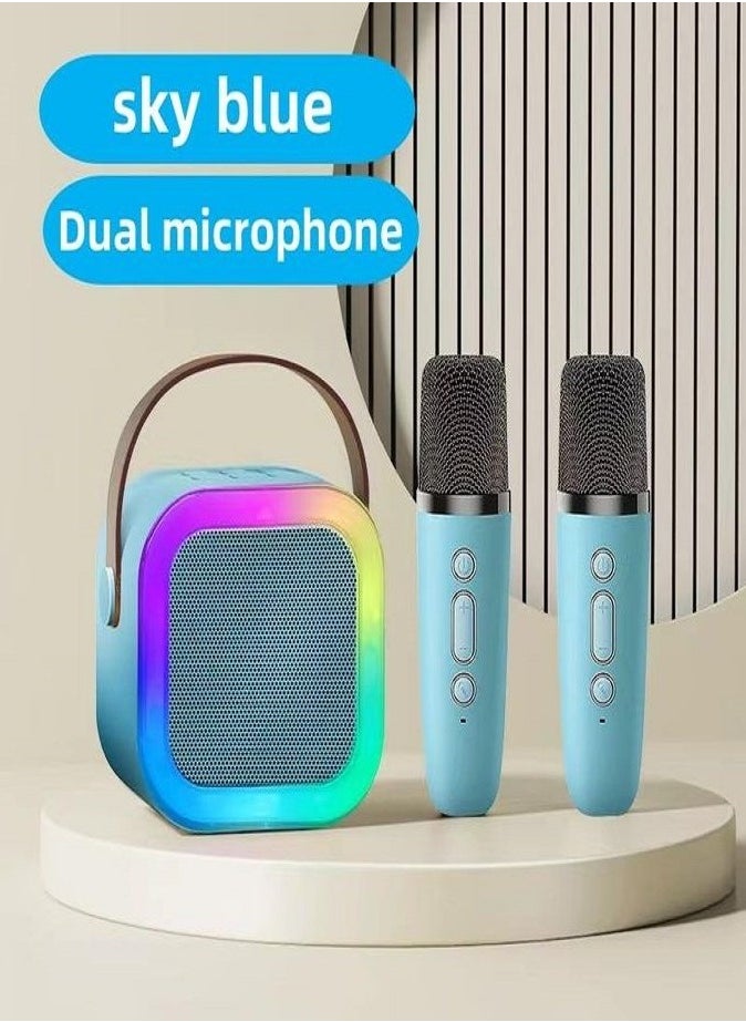 LIVVY Mini Karaoke Machine The Color of the Product Will Be a Surprise, for Kids Girls, Birthday Gift Toys for Ages 4-8, Portable Speaker with 2 Wireless Microphones for Singing Parties and Outdoor Play  - Image 3
