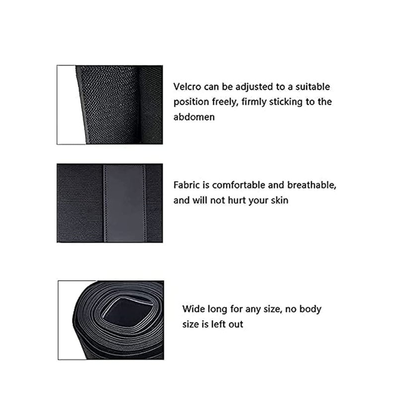 SOLARAE Bandage Wrap, Lumbar Waist Support Belt, Invisible Wrap Waist Trainer Tape, Women Slimming Tummy Wrap Belt, Adjustable Comfortable Back Braces for Lower Back Pain Relief (Black) - Image 5