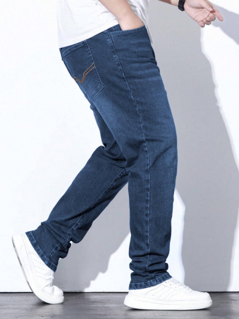 Ben Martin Plus Size Jeans for Man || Big Size Stretchable Jeans for Men || Smart Fit Regular Fit Jean's Pants for Men's || Comfortable Cotton Denim Jins Pant for Men:s, Dark Blue - 44 (2) - Image 4