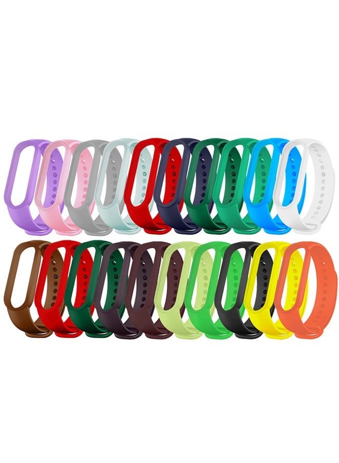 20 Pieces of Strap Band for Xiaomi Mi Band 6 Mi Band 5 - Silicone Watch band Replacement Band