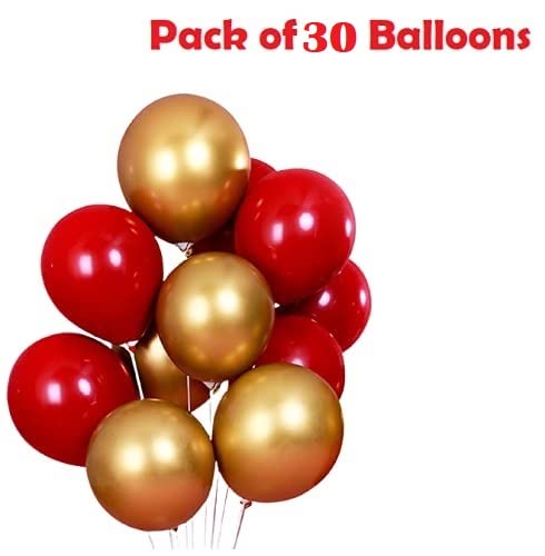 HK Balloons Heart Shaped Balloon Birthday, Anniversary, Valentine Balloons for Decoration, (Pack of 31 love and balloons) - Image 2