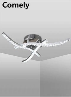Comely LED Ceiling Light, Wave Ceiling Light Fixture, Crystal Ceiling Lamp, Neutral White Light , Modern LED Chandelier  - Image 1