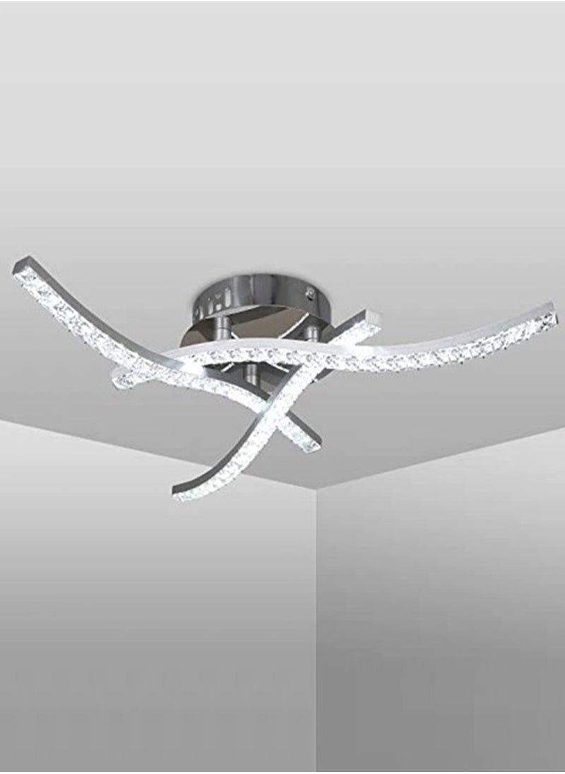 Comely LED Ceiling Light, Wave Ceiling Light Fixture, Crystal Ceiling Lamp, Neutral White Light , Modern LED Chandelier  - Image 2