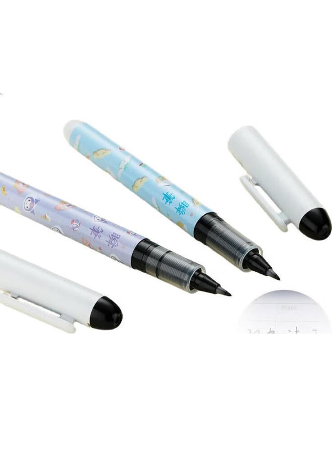 Pilot Instant Pen New Fiber Quick-Drying Soft Pen, Calligraphy Practice Small Regular Script, Sanrio Series Lsvs-Fdms23, M-Bite, Black - Image 3
