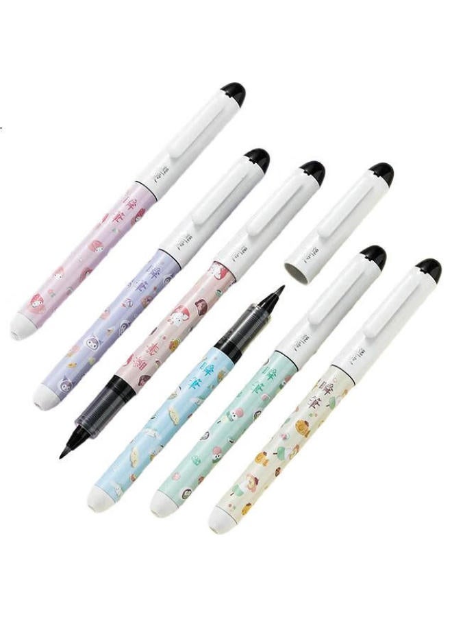 Pilot Instant Pen New Fiber Quick-Drying Soft Pen, Calligraphy Practice Small Regular Script, Sanrio Series Lsvs-Fdms23, M-Bite, Black - Image 2