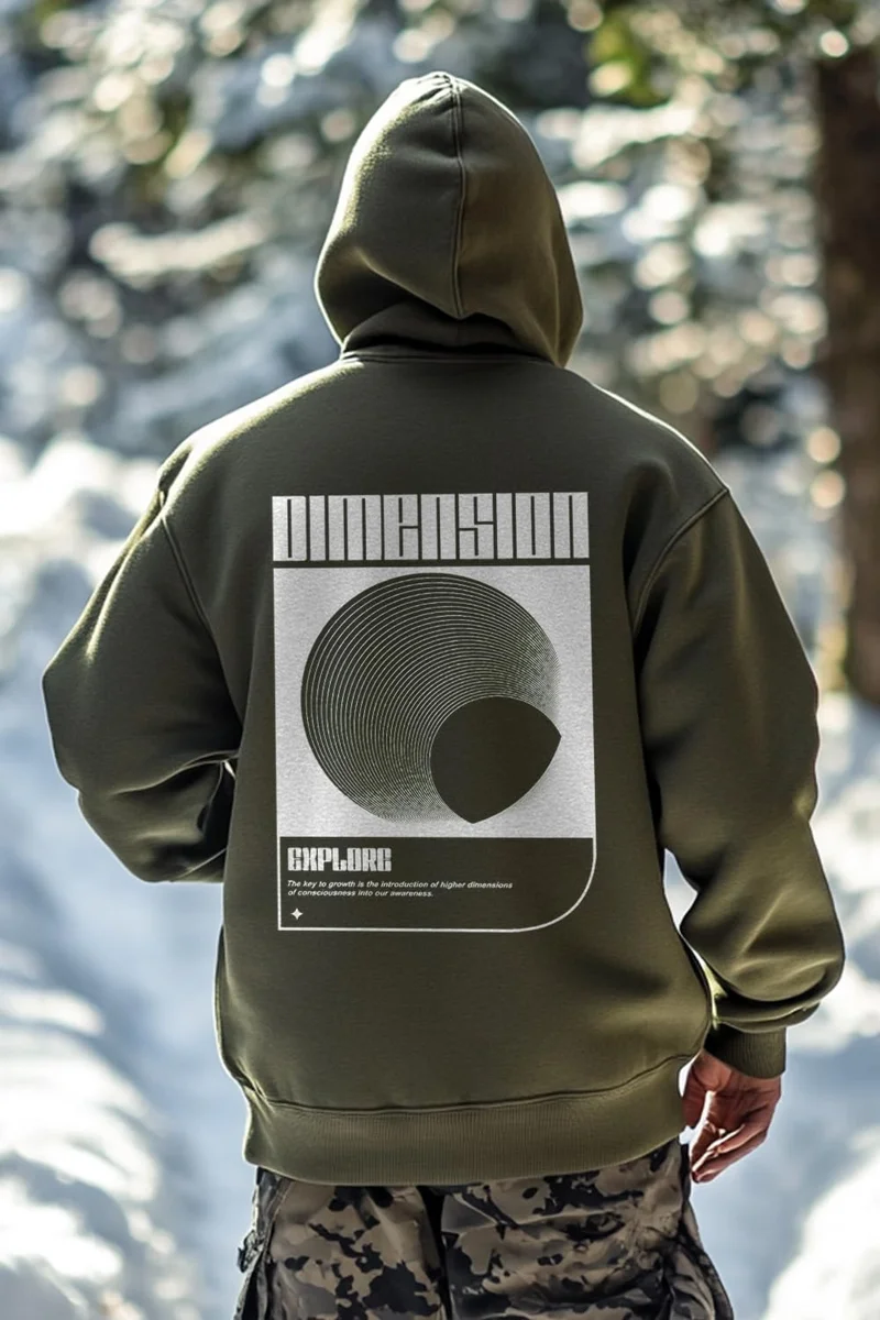 NOBERO  Stylish Oversized Hoodie for Men in Olive Green for Men | Best Price UAE