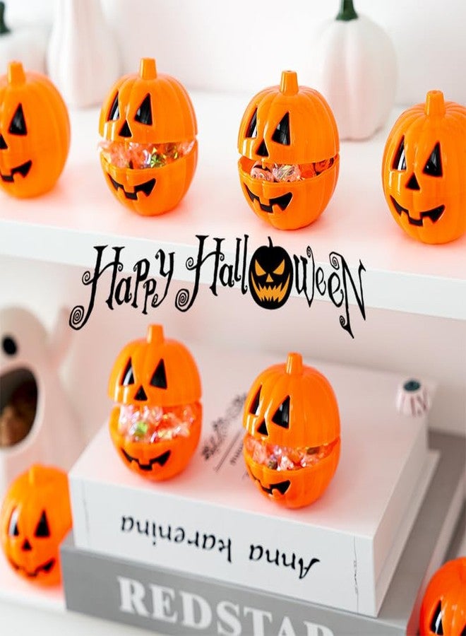 Colodeol 60PCS Halloween Pumpkin Containers Plastic pumpkin Bulk Orange halloween Buckets Halloween Eggs Candy Holder Mini pumpkins for Egg Hunt Treats - Image 5