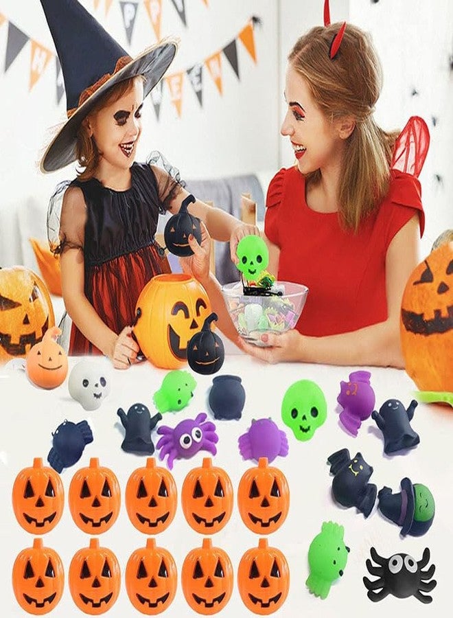 Colodeol 60PCS Halloween Pumpkin Containers Plastic pumpkin Bulk Orange halloween Buckets Halloween Eggs Candy Holder Mini pumpkins for Egg Hunt Treats - Image 4