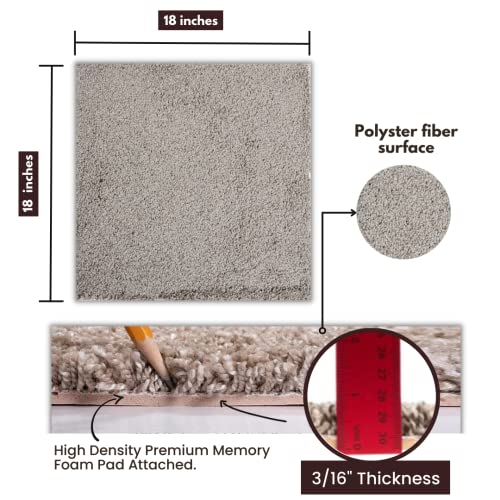 SMART SQUARES THE SIMPLE FLOORING SOLUTION Smart Squares in A Snap Premium Made in The USA Carpet Tiles 18x18 Inch, Soft Padded, Seamless Appearance, Peel and Stick for Easy DIY Installation (10 Tiles - 22.5 Sq Ft, 956 Bayside) - Image 2