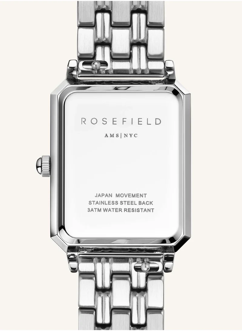 RoseField Rosefield Octagon XS White Sunray Steel Silver Women Watch - OWGSS-O63