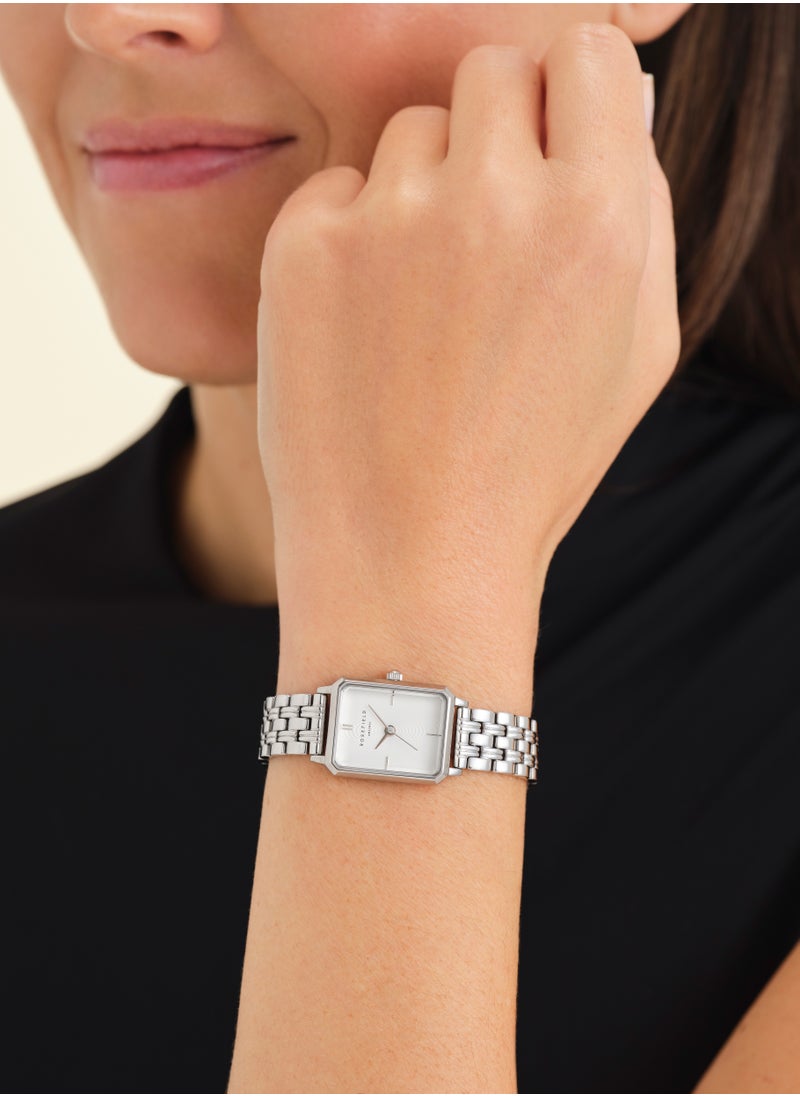 RoseField Rosefield Octagon XS White Sunray Steel Silver Women Watch - OWGSS-O63  - Image 5