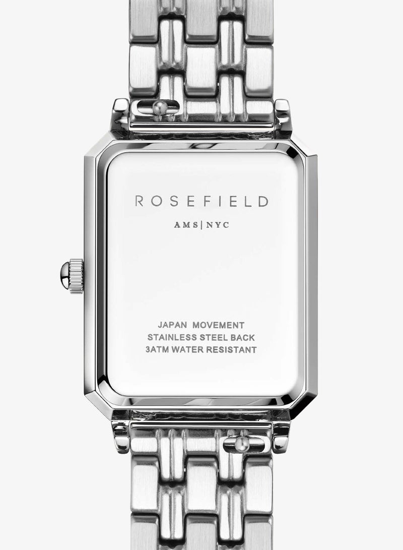 Rosefield Octagon XS White Sunray Steel Silver Women Watch - OWGSS-O63 - Image 4