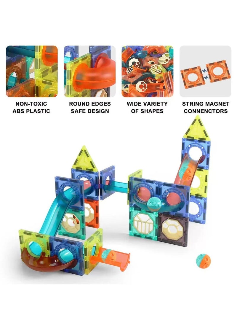 General 68PCS Magnetic Building Blocks Set for Kids – STEM Educational DIY Marble Run Track Toy with Tubes, Slides & Strong Magnets – Creative Puzzle Construction Gift for Ages 3+ 🧲  - Image 4