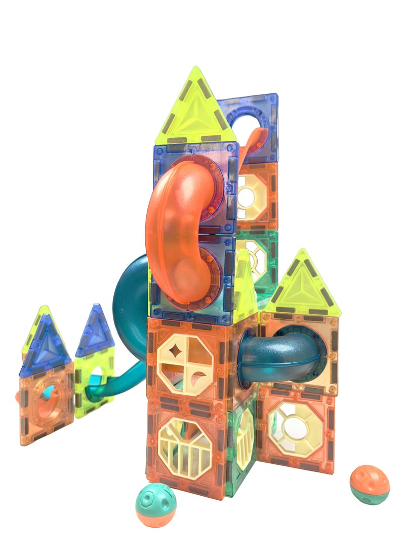 General 68PCS Magnetic Building Blocks Set for Kids – STEM Educational DIY Marble Run Track Toy with Tubes, Slides & Strong Magnets – Creative Puzzle Construction Gift for Ages 3+ 🧲  - Image 3