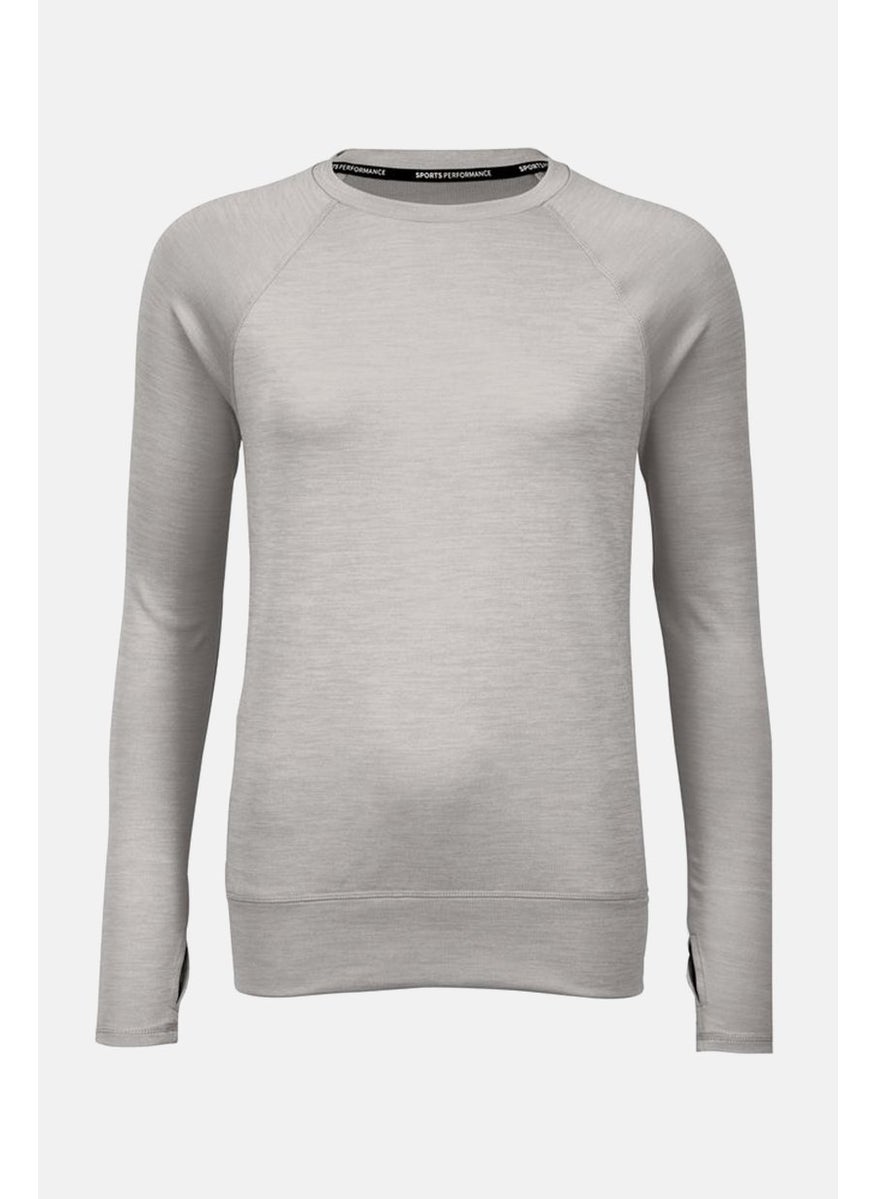 Tchibo Women Sportswear Fit Long Sleeve Training Shirt, Grey  - Image 3