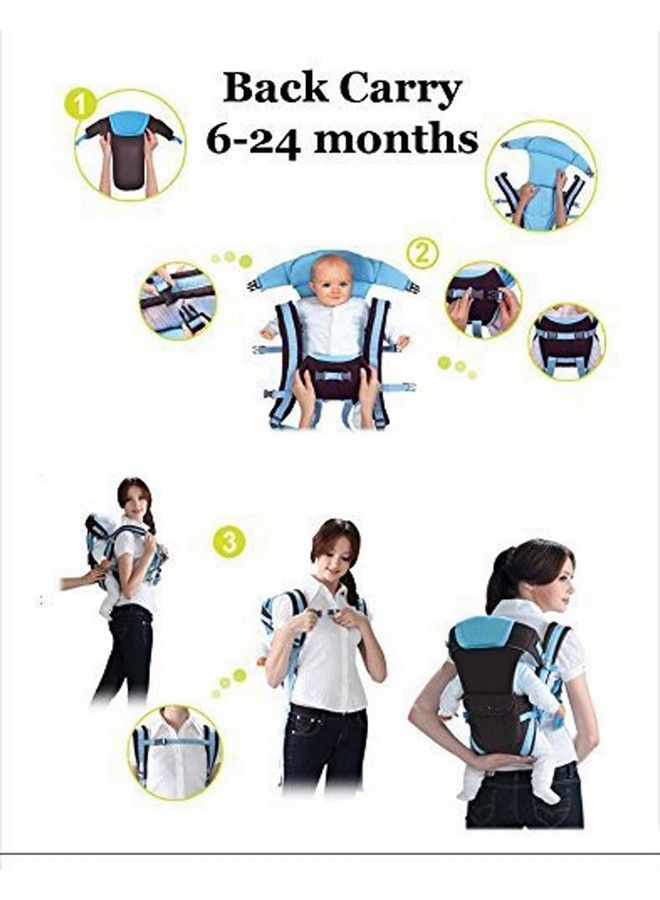 GTC Adjustable 4In1 Baby Carrier Front Carry Bag With Head Support And Buckle Straps With Waist Belt (Chocolate Pink) - Image 5
