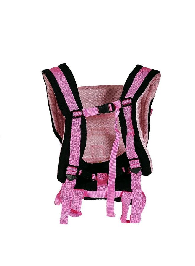 GTC Adjustable 4In1 Baby Carrier Front Carry Bag With Head Support And Buckle Straps With Waist Belt (Chocolate Pink) - Image 4