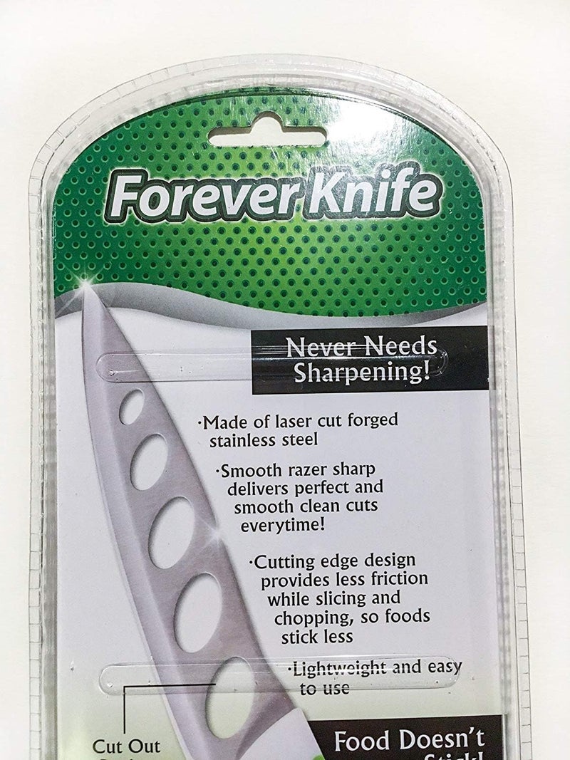 Tekno Forever Knife - Razor Sharp, Non-Stick, Laser Cut Forged Stainless Steel Knife - Great For Cheese, Potato and Tomatos - Never Needs Sharpening! - Image 3