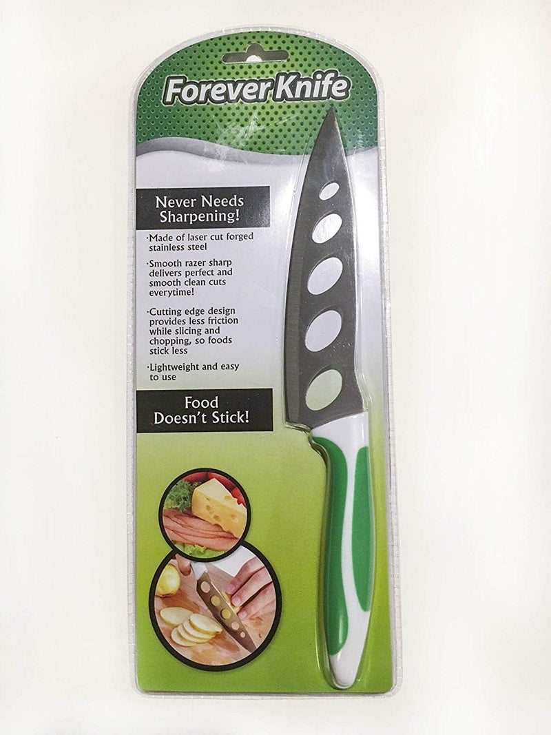 Tekno Forever Knife - Razor Sharp, Non-Stick, Laser Cut Forged Stainless Steel Knife - Great For Cheese, Potato and Tomatos - Never Needs Sharpening! - Image 1